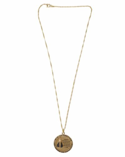 Medalha Nossa Senhora Aparecida 300 Anos - Com Corrente