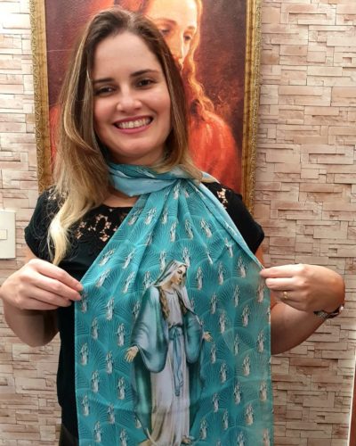 Echarpe Nossa Senhora das Graças Verde