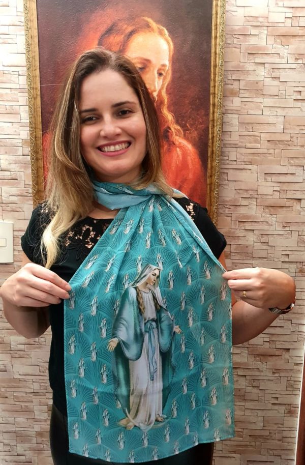 Echarpe Nossa Senhora das Graças Verde