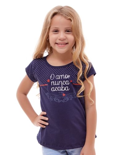Blusa Infantil O Amor Nunca Acaba
