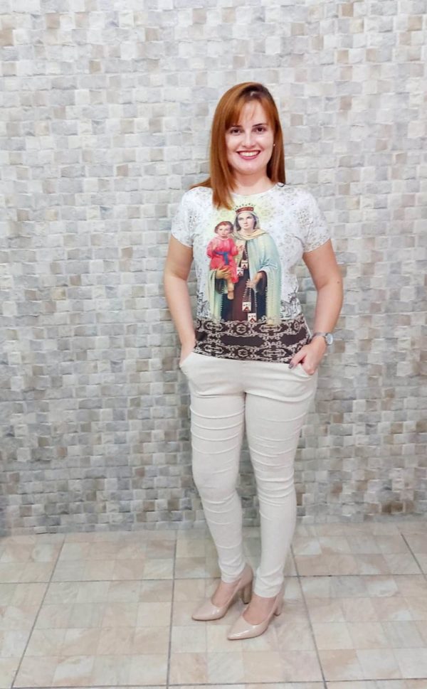 Baby Look Nossa Senhora do Carmo - Coleção Pedraria
