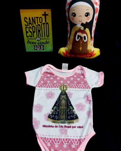 Body Infantil Mãezinha do Céu Nossa Senhora Rosa