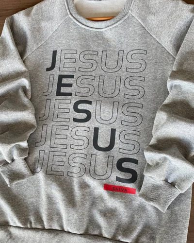 Moletom Raglan Unissex Jesus Salva