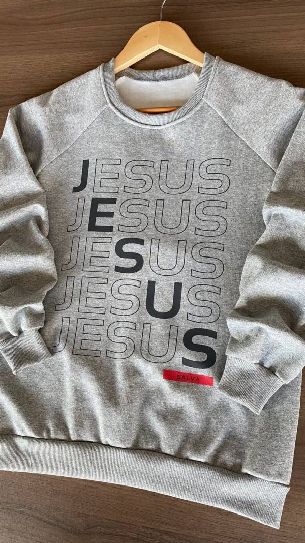 Moletom Raglan Unissex Jesus Salva