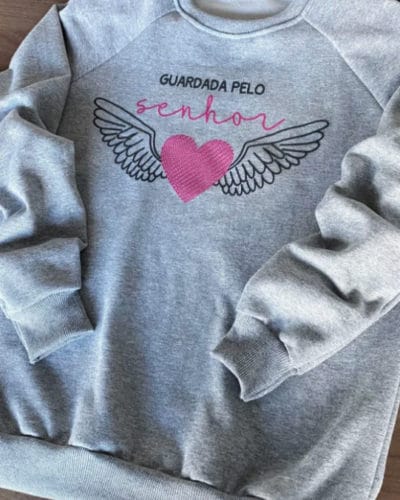 Moletom Raglan Unissex Guardada Pelo Senhor