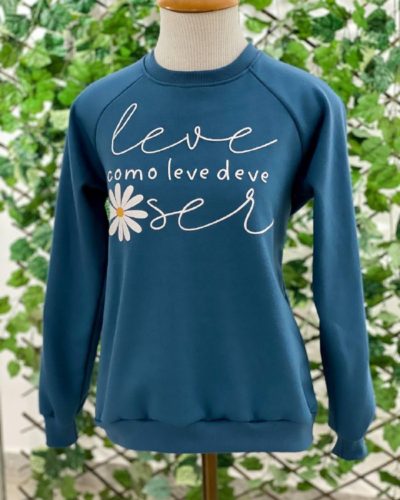 Moletom Raglan Leve como leve deve Ser