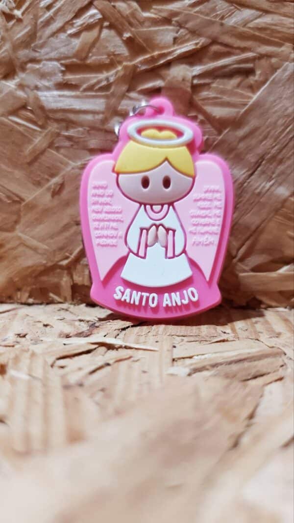 Chaveiro Emborrachado Santo Anjo do Senhor