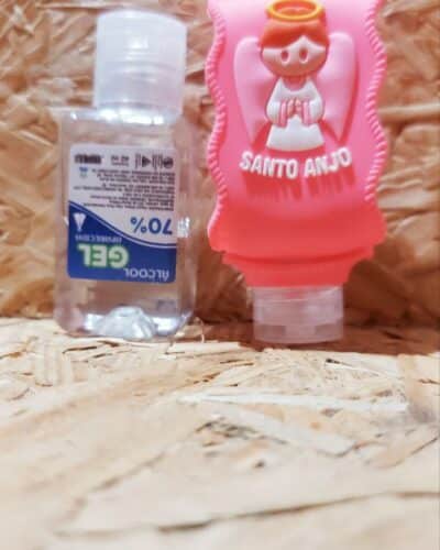 Kit  Porta Álcool Santo do Senhor +Álcool em Gel