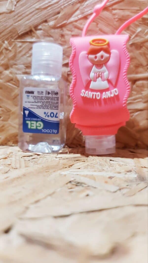 Kit  Porta Álcool Santo do Senhor +Álcool em Gel
