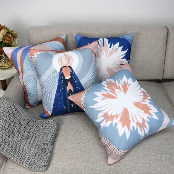 Kit com 4 Capas de Almofada Decorativas Nossa Senhora e Espírito Santo– 45×45 - Image 2