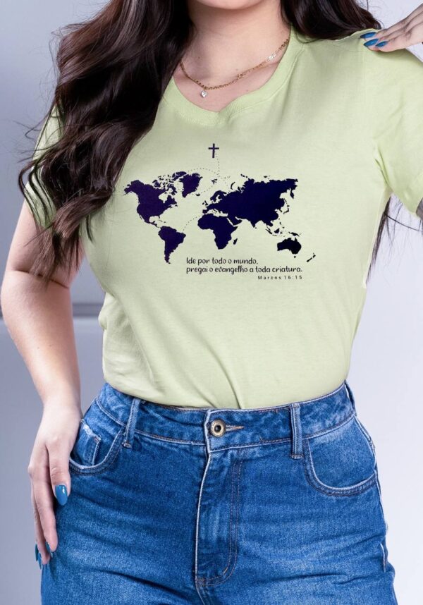 T-shirt Ide Por todo o Mundo Pregai o Evangelho - Marcos 16 :15 - Image 2
