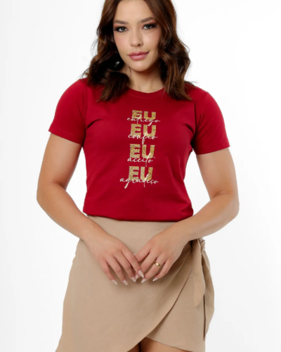 T-shirt Eu Entrego Eu Confio Eu Aceito Eu Agradeço
