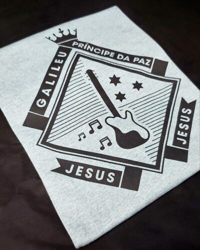 Camiseta Masculina Príncipe da Paz Jesus Azul