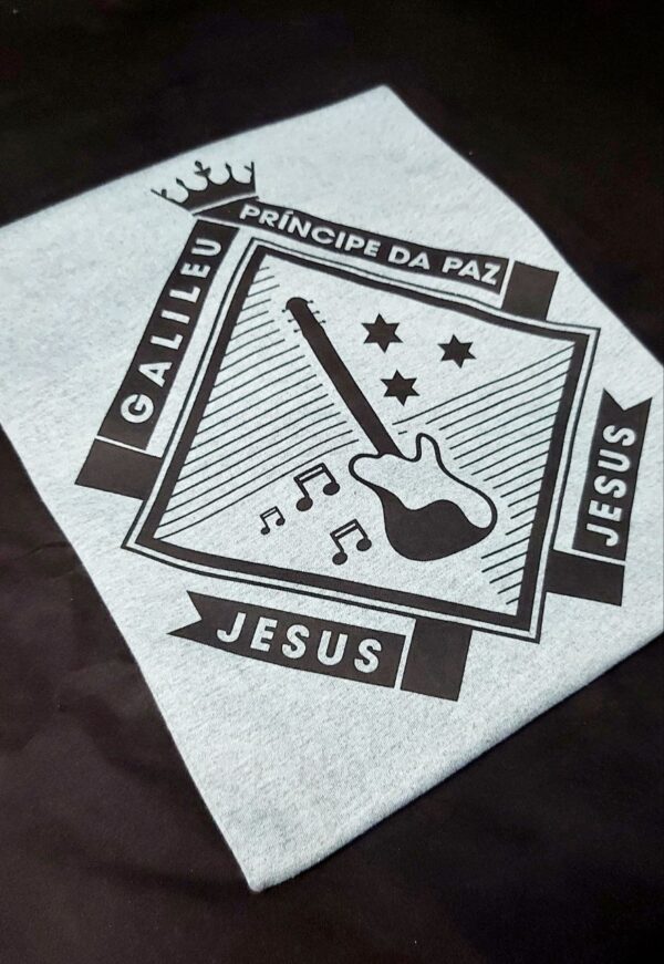 Camiseta Masculina Príncipe da Paz Jesus Azul
