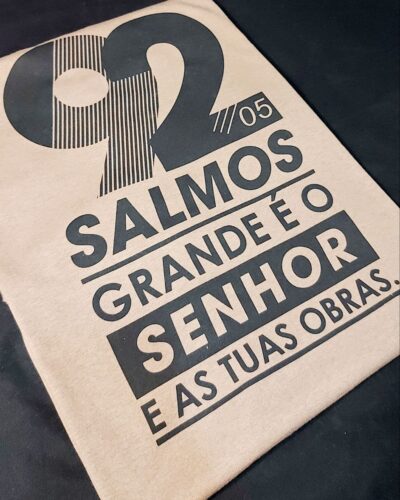 Camiseta Masculina Salmos 92 - Marrom