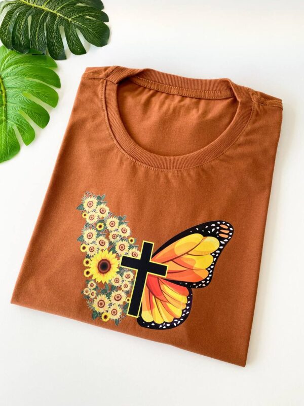 T-shirt Borboleta Jesus Flores - Image 2