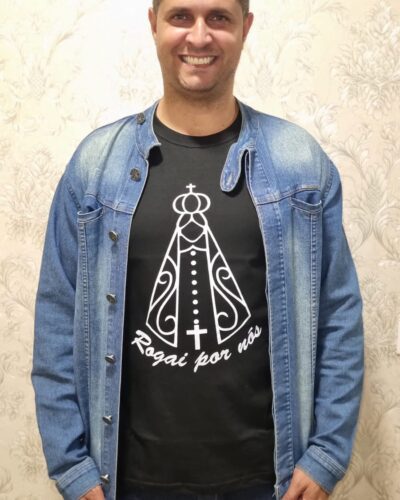 Camiseta Nossa Senhora Aparecida Preta