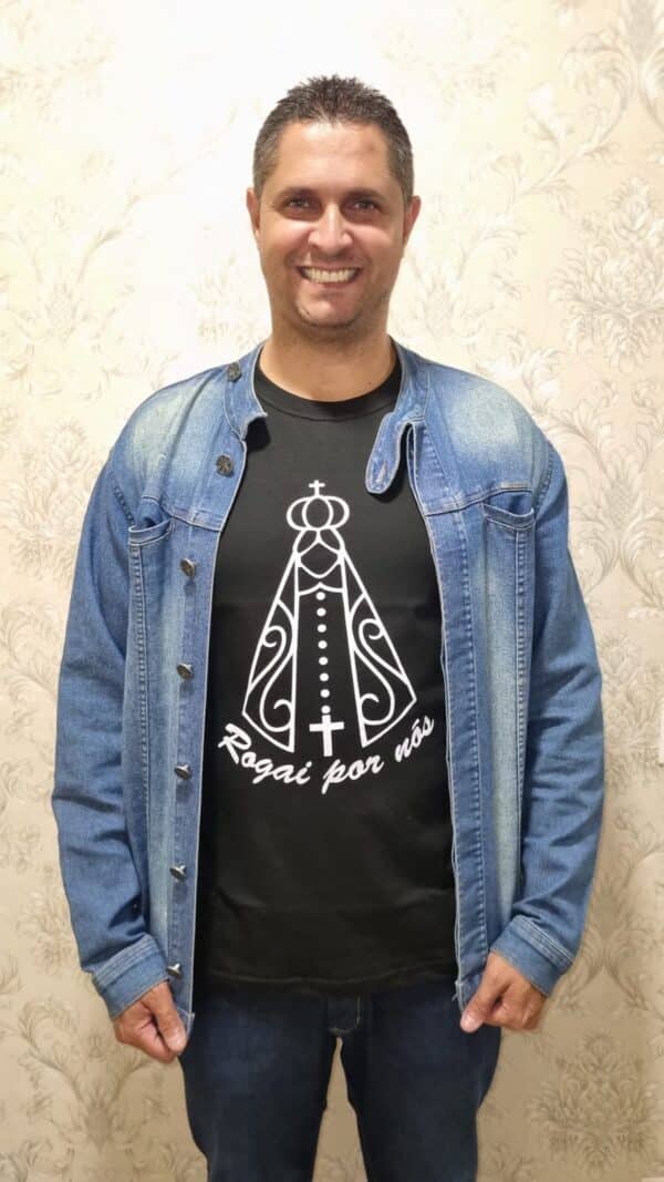 Camiseta Nossa Senhora Aparecida Preta