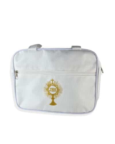 Bolsa Porta Bíblia Necessaire Ostensório - Cor Branca