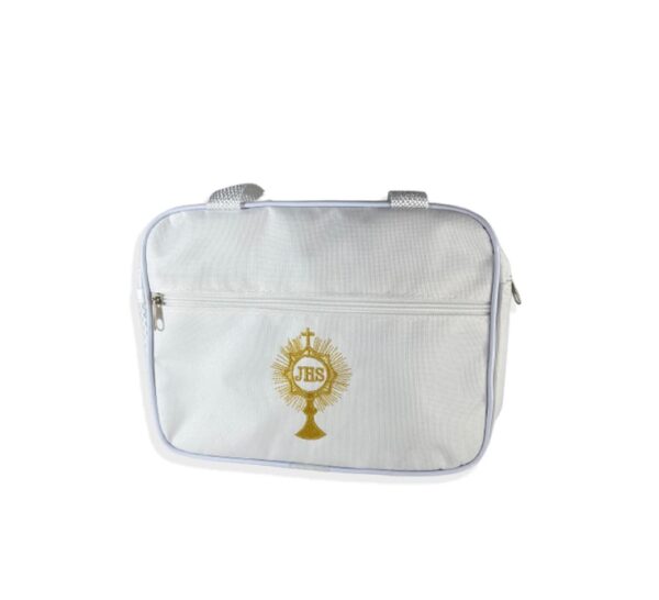 Bolsa Porta Bíblia Necessaire Ostensório - Cor Branca