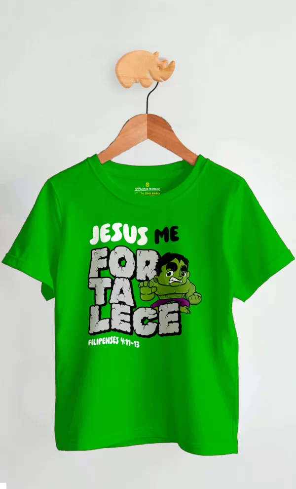 Camiseta Infantil Jesus me Fortalece